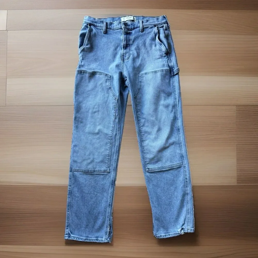 Abercrombie & Fitch 90s Loose Carpenter Double Knee Jeans Light Wash Men’s 33x30